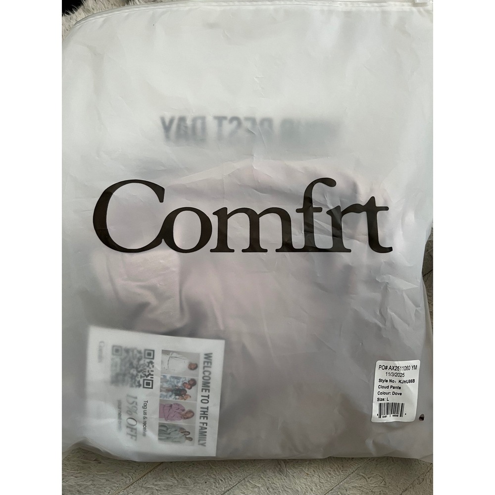 NWT Comfrt Cloud Pants Dove Wide Leg Drawstring Lounge, comfy, couch bum - Picture 5 of 7